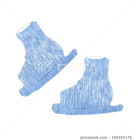 silhouette skates with blue background silhouette skates with blue background 100383176