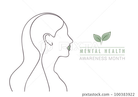 mental health awareness month concept human silhouette psycho therapy mental health awareness month concept human silhouette psycho therapy 100383922