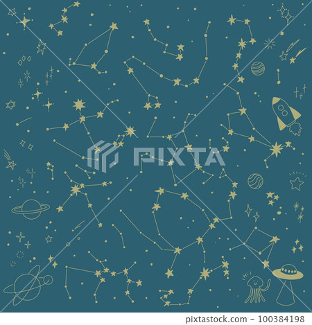 夏季星座和閃粉套裝（金色） 100384198