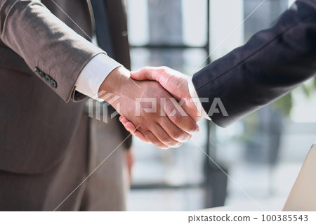 closeup of handshake of business partners 100385543