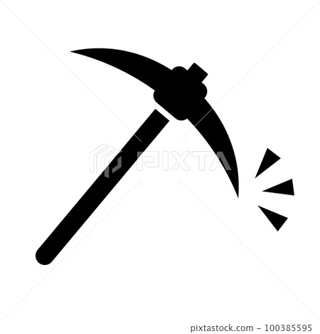 Pop pickaxe icon. mining. vector. 100385595