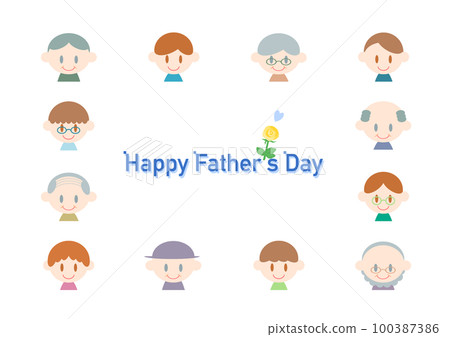 Father's Day Illustration: Dad's Face Icon Frame Father's Day Illustration: Dad's Face Icon Frame 100387386