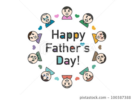 Father's Day Illustration: Circular Frame of Dad Icons Father's Day Illustration: Circular Frame of Dad Icons 100387388