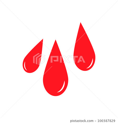 Dripping blood icon. Bloodshed. vector. Dripping blood icon. Bloodshed. vector. 100387829