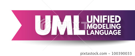 UML Unified Modeling Language - general-purpose, developmental, modeling language in the field of software engineering , acronym text concept background 100390033