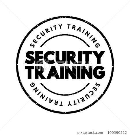 Security Training text stamp, concept background 100390212