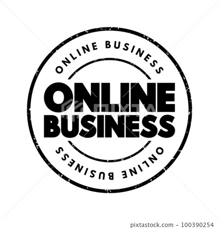 Online Business text stamp, concept background Online Business text stamp, concept background 100390254