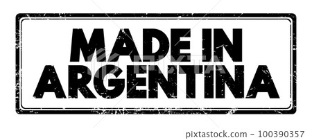 Made in Argentina text emblem stamp, concept background Made in Argentina text emblem stamp, concept background 100390357