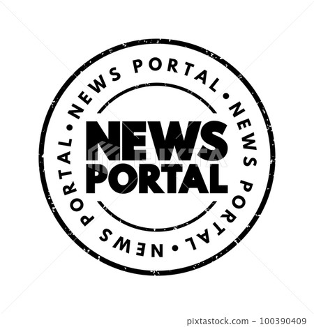News Portal text stamp, concept background News Portal text stamp, concept background 100390409