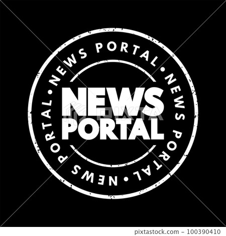 News Portal text stamp, concept background News Portal text stamp, concept background 100390410