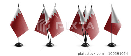Small national flags of the Bahrain on a white background Small national flags of the Bahrain on a white background 100391054