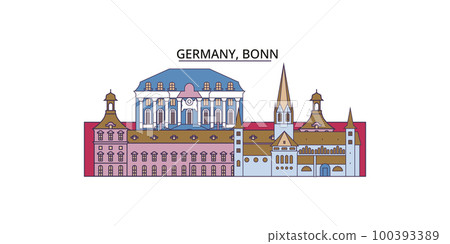 Germany, Bonn tourism landmarks, vector city travel illustration Germany, Bonn tourism landmarks, vector city travel illustration 100393389