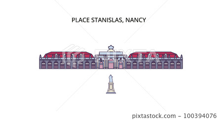 France, Nancy Landmark tourism landmarks, vector city travel illustration France, Nancy Landmark tourism landmarks, vector city travel illustration 100394076