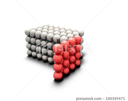Abstract concept representing scientific experiment and extraction. positive reaction 100395471
