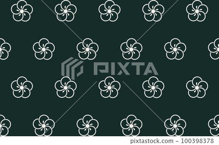 Japanese style illustration background ☆ Plum blossom pattern ☆ Japanese style illustration background ☆ Plum blossom pattern ☆ 100398378