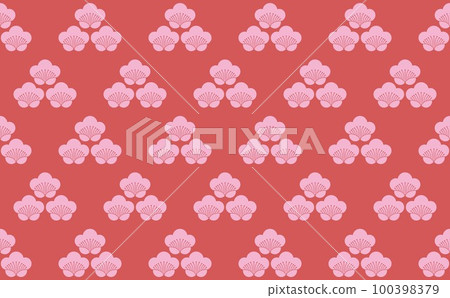 Japanese style illustration background ☆ Plum blossom pattern ☆ Japanese style illustration background ☆ Plum blossom pattern ☆ 100398379