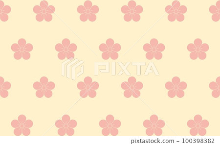 Japanese style illustration background ☆ Plum blossom pattern ☆ Japanese style illustration background ☆ Plum blossom pattern ☆ 100398382