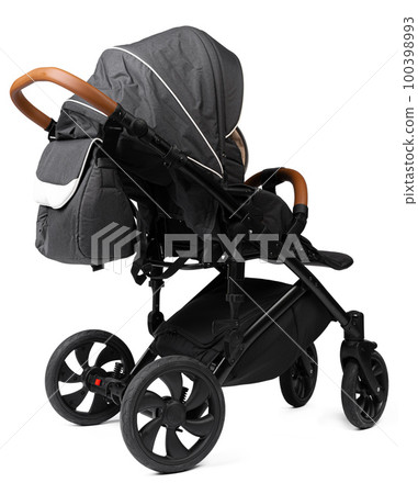baby carriage isolated on a white background baby carriage isolated on a white background 100398993