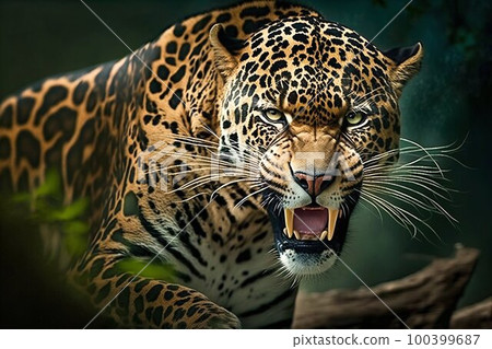 Leopard high quality closeup. Generative AI Leopard high quality closeup. Generative AI 100399687