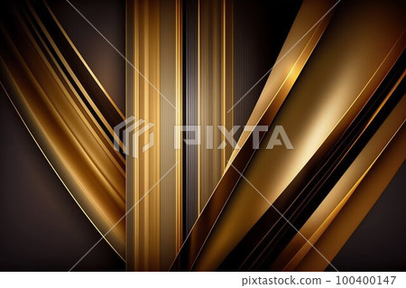 Abstract golden smooth stripe lines background. Generative AI Abstract golden smooth stripe lines background. Generative AI 100400147
