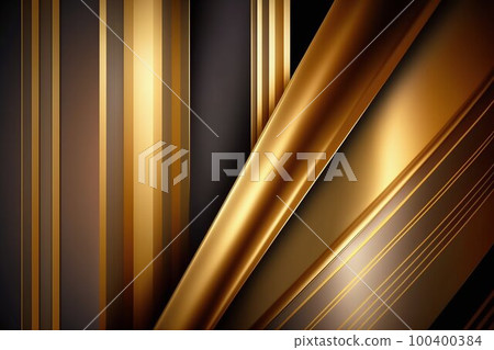 Abstract golden smooth stripe lines background. Generative AI Abstract golden smooth stripe lines background. Generative AI 100400384