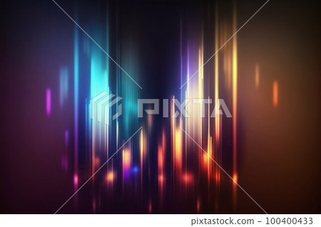 Abstract background with line color motion blur lights. Generative AI 100400433