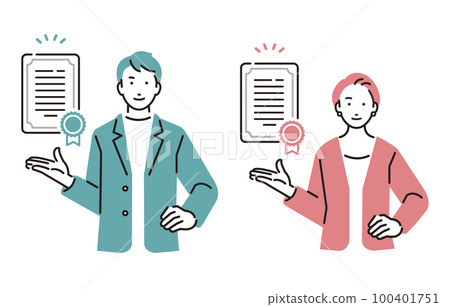 A set of men and women who have acquired qualifications in reskilling A set of men and women who have acquired qualifications in reskilling 100401751