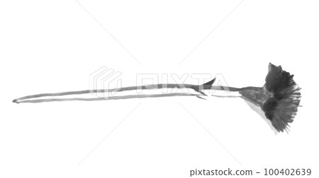 康乃馨花單色(水墨手繪插圖) 康乃馨花單色(水墨手繪插圖) 100402639