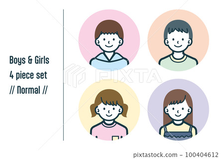 Normal boy & girl 4-piece set no.1 100404612