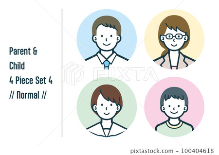 Normal parent and child 4-piece set no.4 100404618