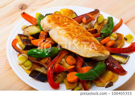 Bulgarian Plakiya with chicken breast Bulgarian Plakiya with chicken breast 100405355