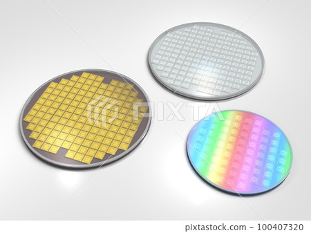 Power semiconductor, gallium nitride semiconductor, gallium oxide semiconductor, silicon substrate, wafer (3DCG image) 100407320