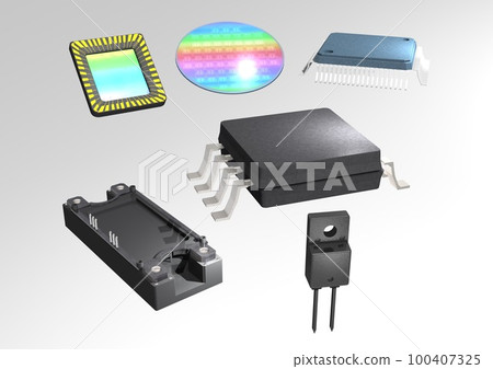 Semiconductor silicon substrate CMOS sensor power semiconductor gallium oxide diode (3DCG image) 100407325