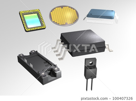 Semiconductor silicon substrate CMOS sensor power semiconductor gallium oxide diode (3DCG image) 100407326