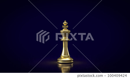 Gold king chess for business concept 3d rendering 100409424