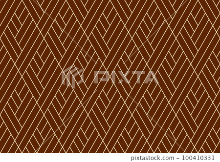 Abstract geometric pattern with stripes, lines. Seamless vector background. Gold and brown ornament. Simple lattice graphic design 100410331
