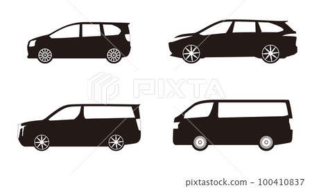 家用車、小型貨車、汽車剪影集-插圖素材 [100410837] - PIXTA圖庫