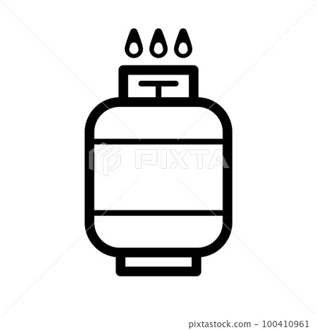 簡單的氣瓶圖標。丙烷氣罐和氣體。向量。 簡單的氣瓶圖標。丙烷氣罐和氣體。向量。 100410961