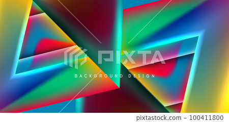 Futuristic triangle vector abstract background with colorful fluid gradients Futuristic triangle vector abstract background with colorful fluid gradients 100411800