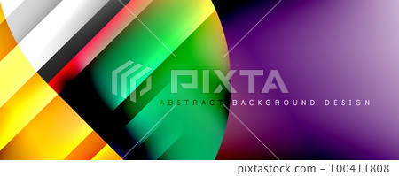Trendy simple fluid color gradient abstract background with dynamic line effect. Vector Illustration For Wallpaper, Banner, Background, Card, Book Illustration, landing page 100411808