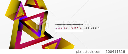 3d triangle abstract background. Basic shape technology or business concept composition. Trendy techno business template for wallpaper, banner, background or landing 3d triangle abstract background. Basic shape technology or business concept composition. Trendy techno business template for wallpaper, banner, background or landing 100411816