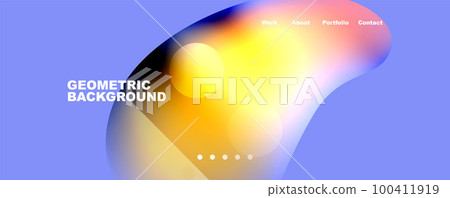 Circle, flowing shape composition geometric abstract background. Vector Illustration For Wallpaper, Banner, Background, Card, Book Illustration, landing page Circle, flowing shape composition geometric abstract background. Vector Illustration For Wallpaper, Banner, Background, Card, Book Illustration, landing page 100411919