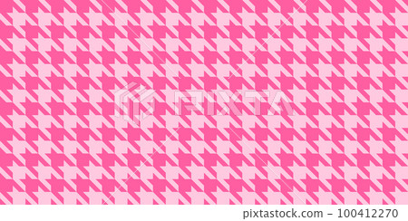 Houndstooth seamless pattern. Pink dogs tooth repeating background. Fabric texture sample. Vector wallpaper 100412270