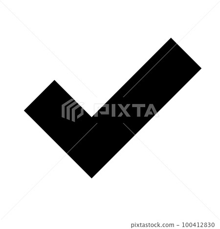 check mark black silhouette 100412830