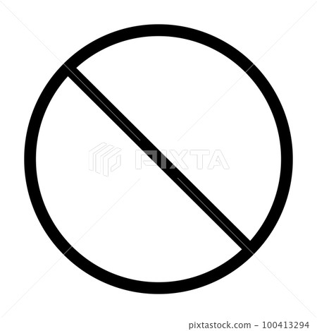 Stop mark/prohibition mark black 100413294