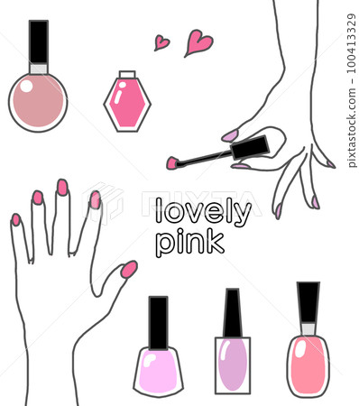 粉色指甲 粉色指甲 100413329