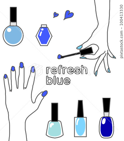 藍色指甲 藍色指甲 100413330