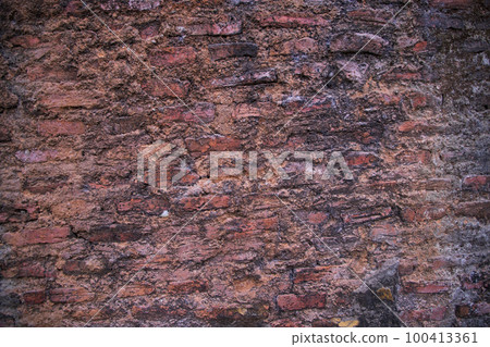 Old historical building brick wall grunge pattern texture can be used as a background wallpaper Old historical building brick wall grunge pattern texture can be used as a background wallpaper 100413361
