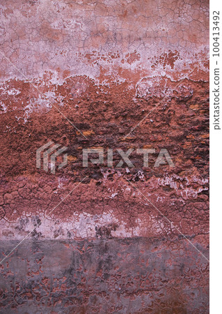 Old red brick wall texture background. Grunge cement surface Old red brick wall texture background. Grunge cement surface 100413492
