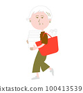 senior with luggage 100413539